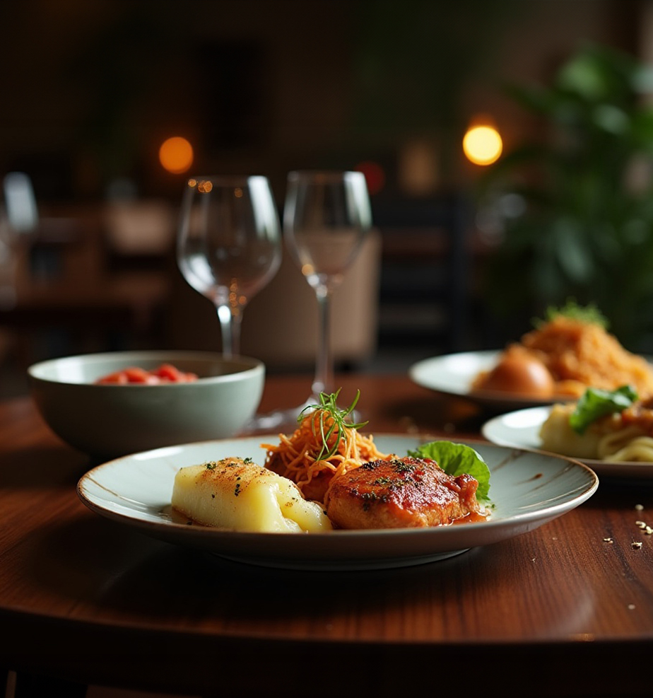 Steakhaus Monte Grande – Servierter Teller mit Steakgericht Steakhaus Monte Grande – Servierter Teller mit Steakgericht